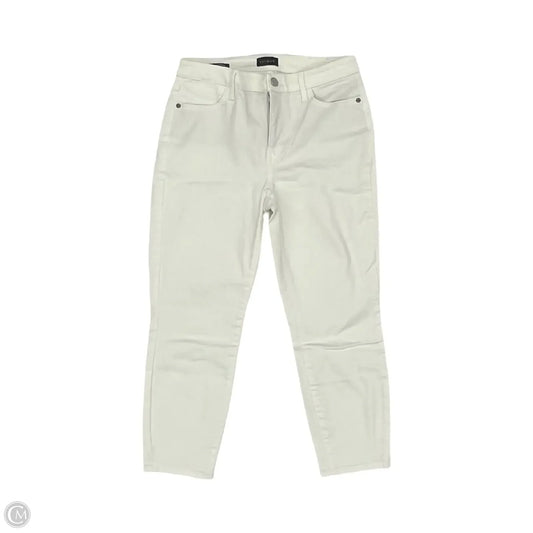 Jeans Cropped By Talbots In White Denim, Size: 4p