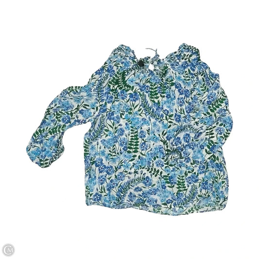 Blouse 3/4 Sleeve By Talbots In Floral Print, Size: Xl