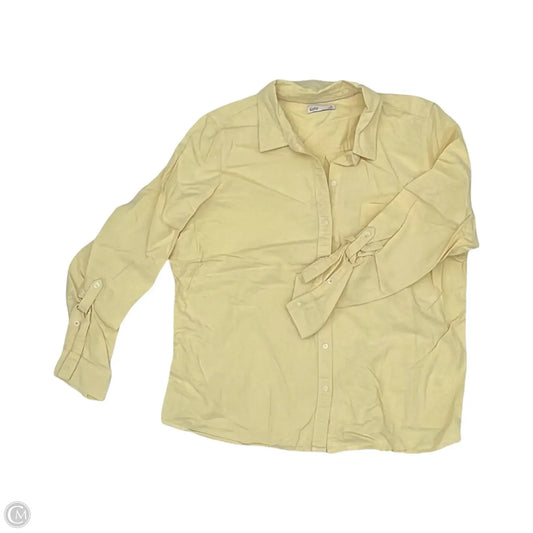 Blouse Long Sleeve By Croft And Barrow In Yellow, Size: Xl