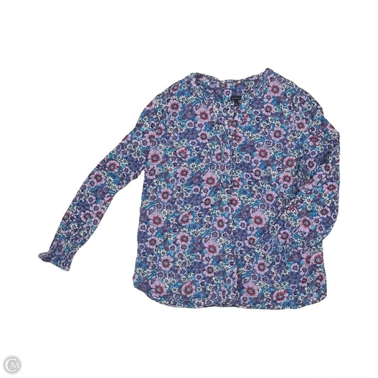 Blouse Long Sleeve By Talbots In Floral Print, Size: Xl