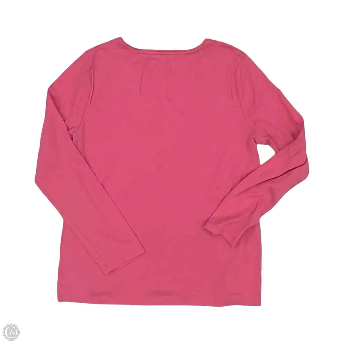 Top Long Sleeve Basic By Talbots In Pink, Size: L