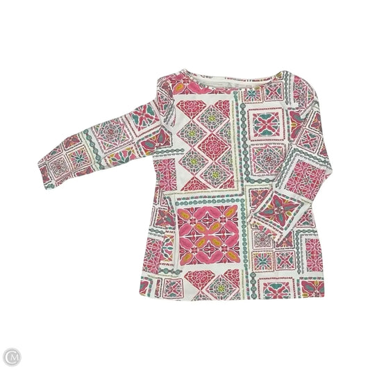Top 3/4 Sleeve By Talbots In Multi-colored, Size: M