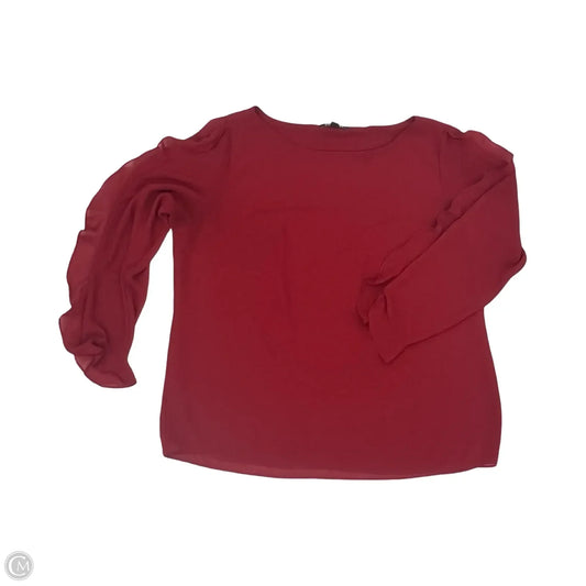 Blouse Long Sleeve By Roz And Ali In Red, Size: Xl