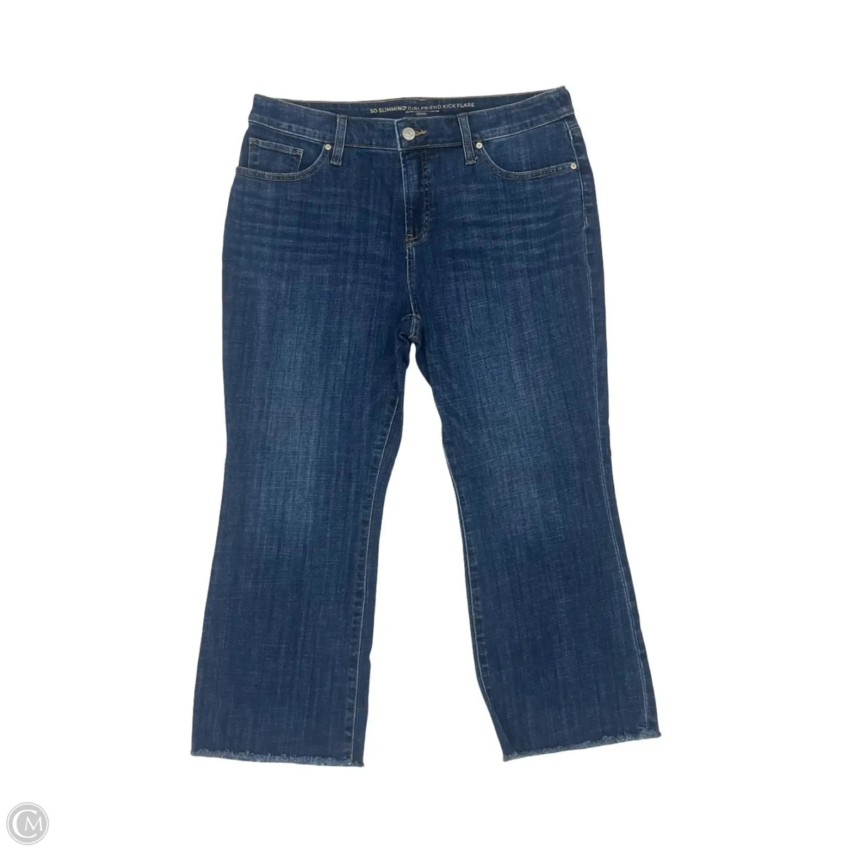 Jeans Flared By Chicos In Blue Denim, Size: 10p