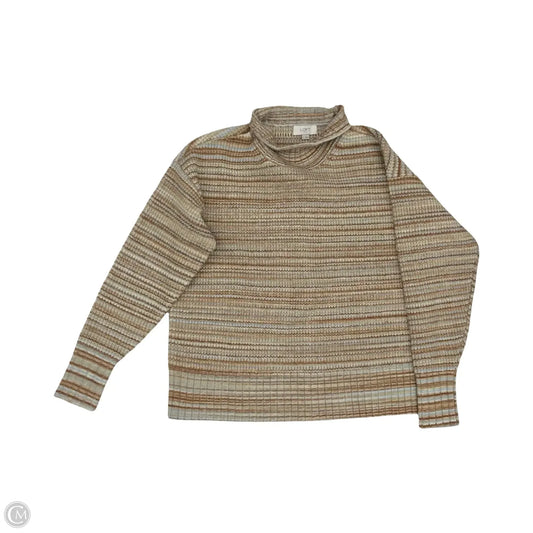 Sweater By Loft In Brown & Tan, Size: S