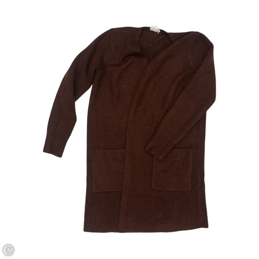 Sweater Cardigan By Loft In Brown, Size: M