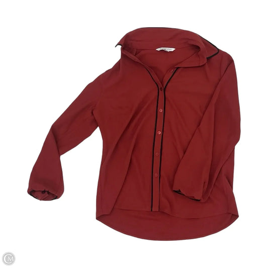 Blouse Long Sleeve By 41 Hawthorn In Red, Size: M