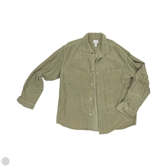 Jacket Shirt By H&m In Green, Size: Xl