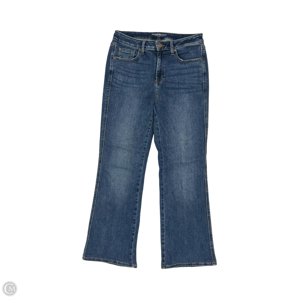 Jeans Flared By Chicos In Blue Denim, Size: 8