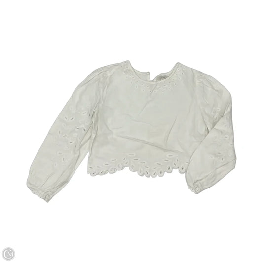 Blouse Long Sleeve By Z Supply In White, Size: L