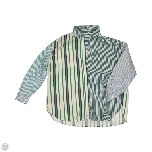 Blouse Long Sleeve By Easel In Striped Pattern, Size: M