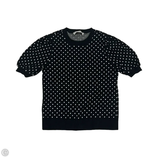 Sweater Short Sleeve By Loft In Polkadot Pattern, Size: M