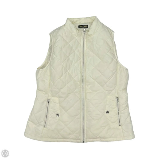 Vest Puffer & Quilted By Clothes Mentor In Cream, Size: L