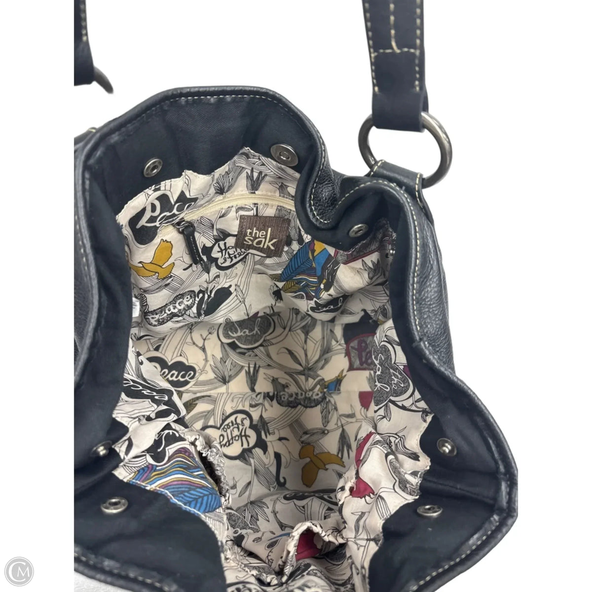 Handbag Leather By The Sak, Size: Medium
