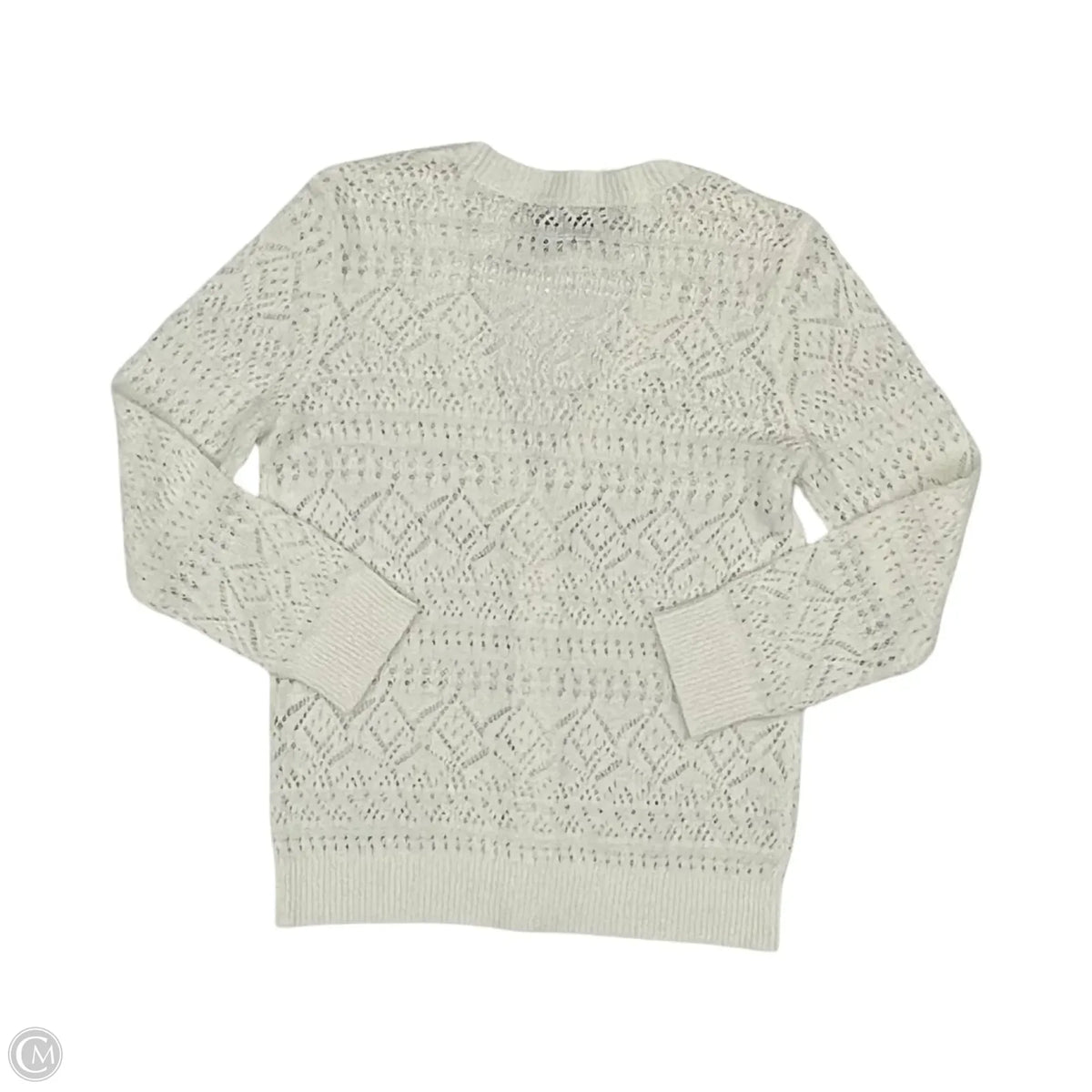 Sweater Cardigan By Loft In White, Size: S
