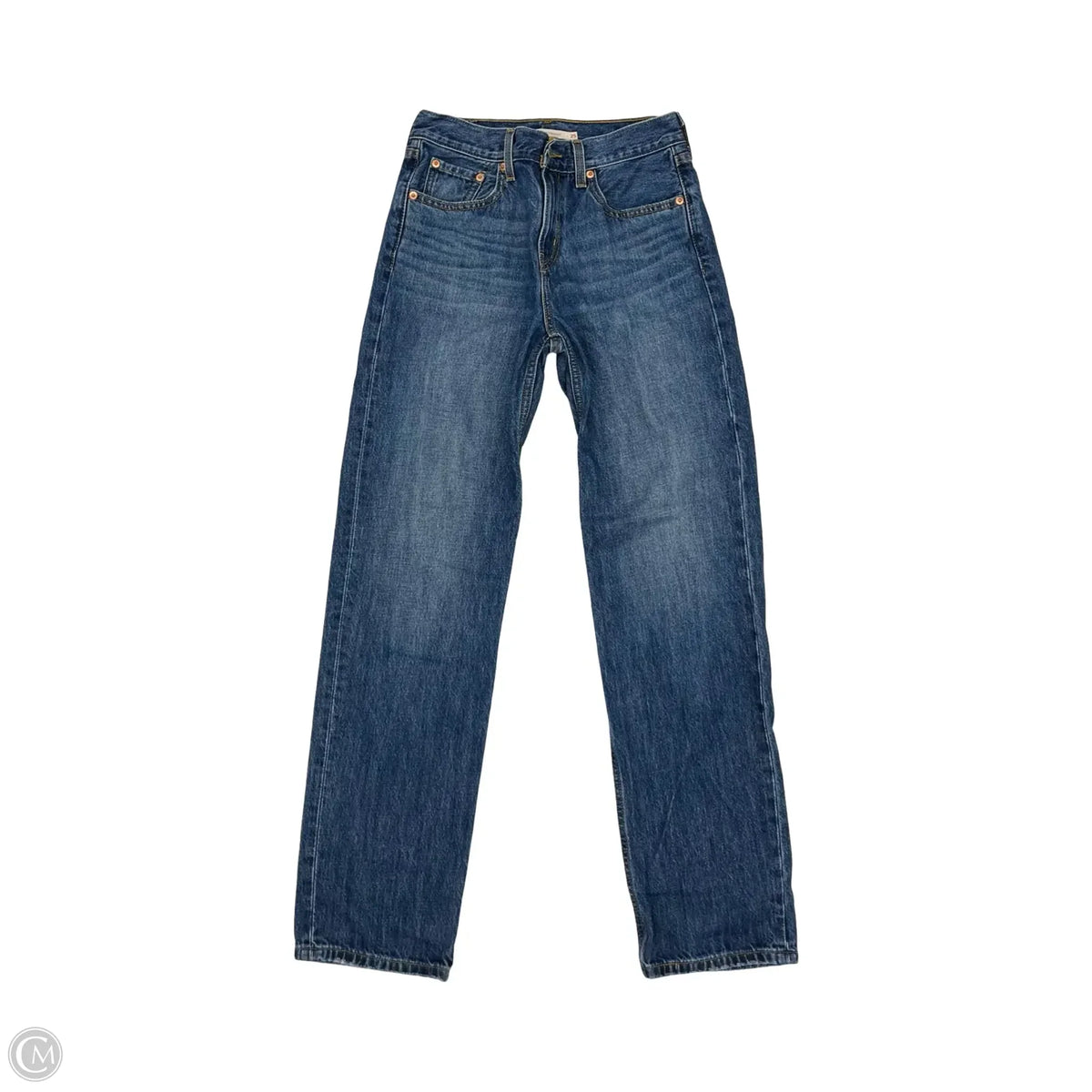 Jeans Straight By Levis In Blue Denim, Size: 0