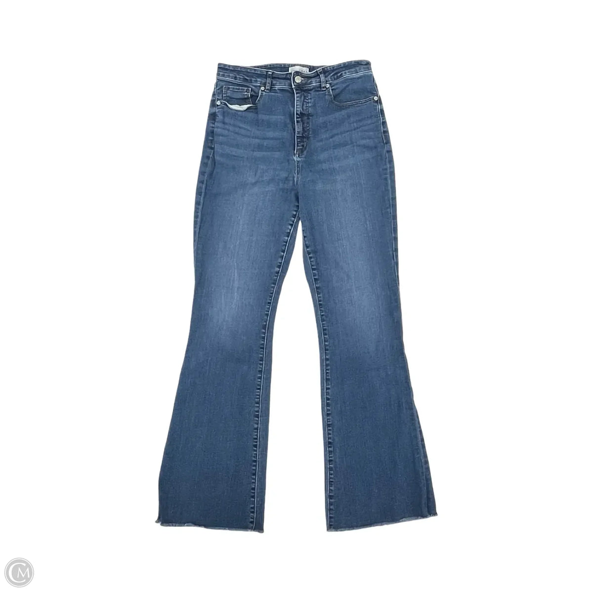 Jeans Flared By Loft In Blue Denim, Size: 12