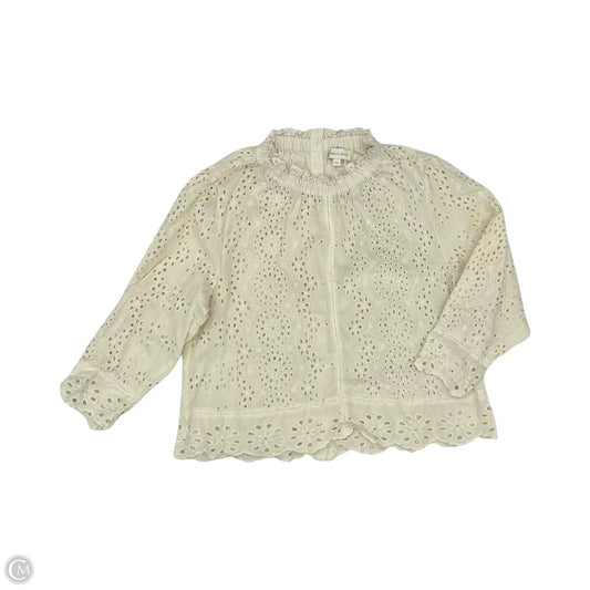 Blouse Long Sleeve By Jennifer & Grace In Cream, Size: Xl