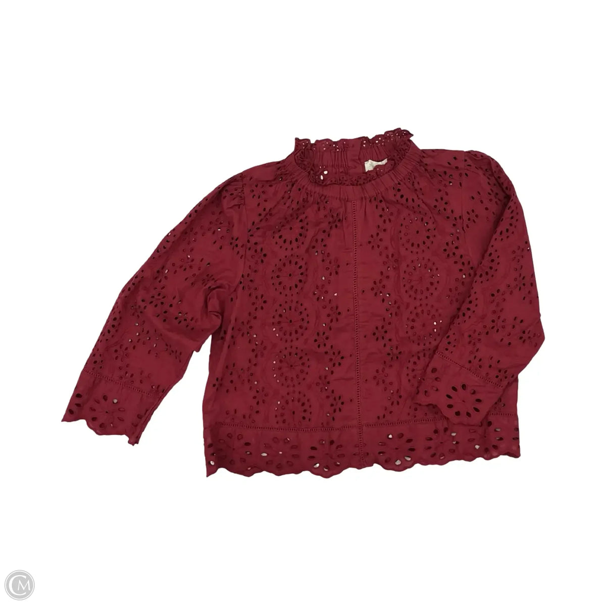 Blouse Long Sleeve By Jennifer & Grace In Red, Size: L