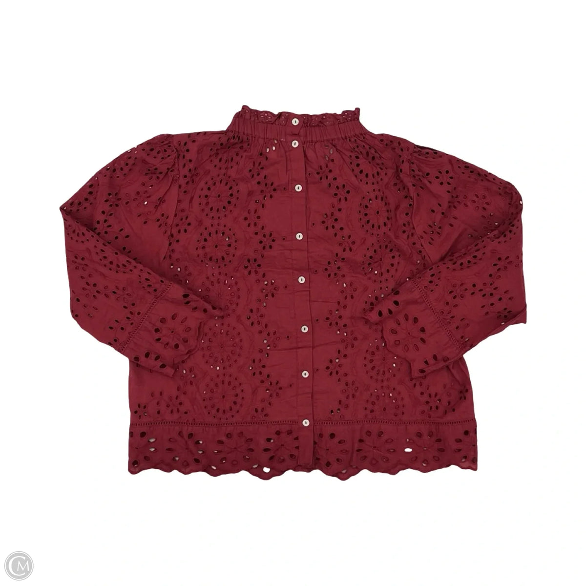 Blouse Long Sleeve By Jennifer & Grace In Red, Size: L