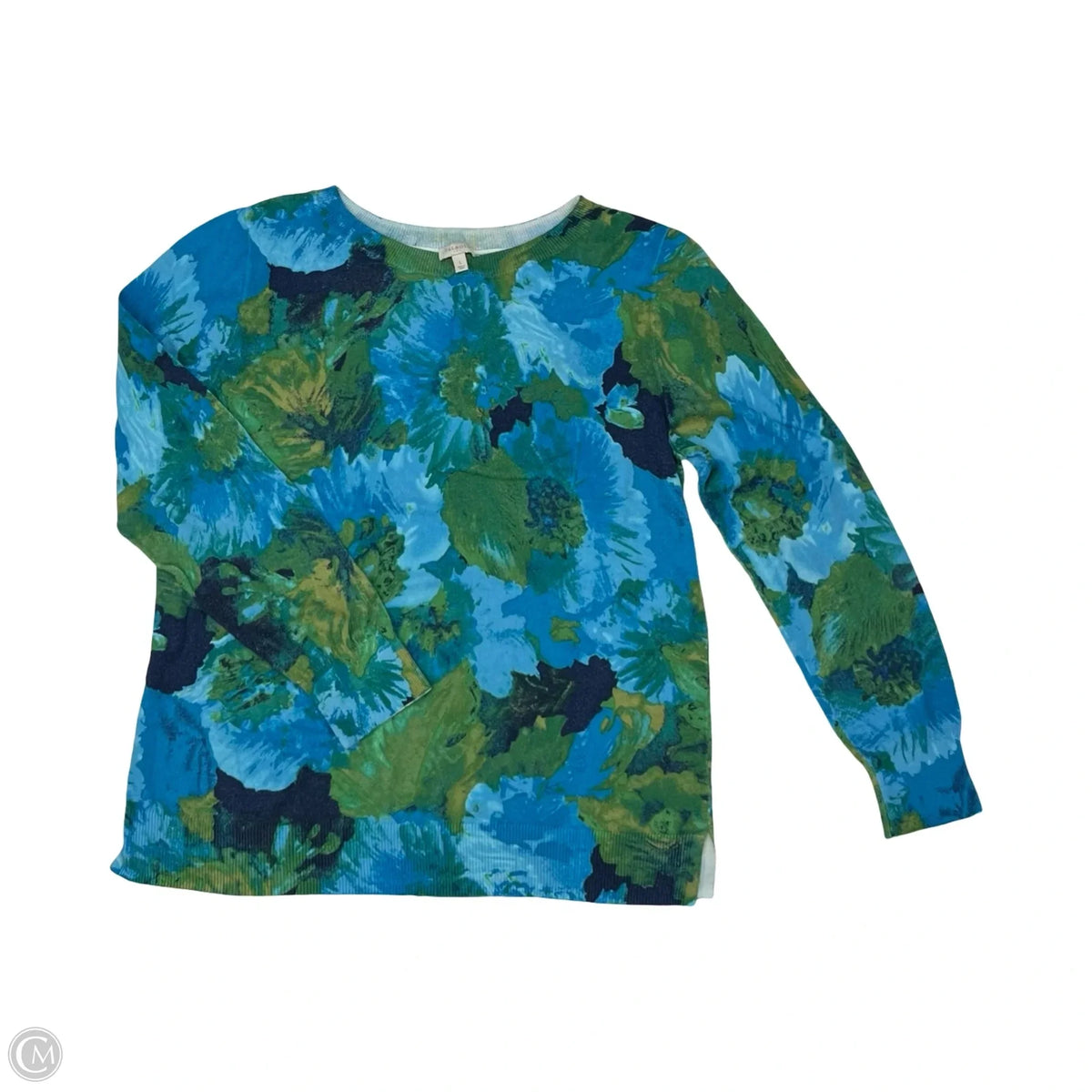 Sweater By Talbots In Brown & Green, Size: L