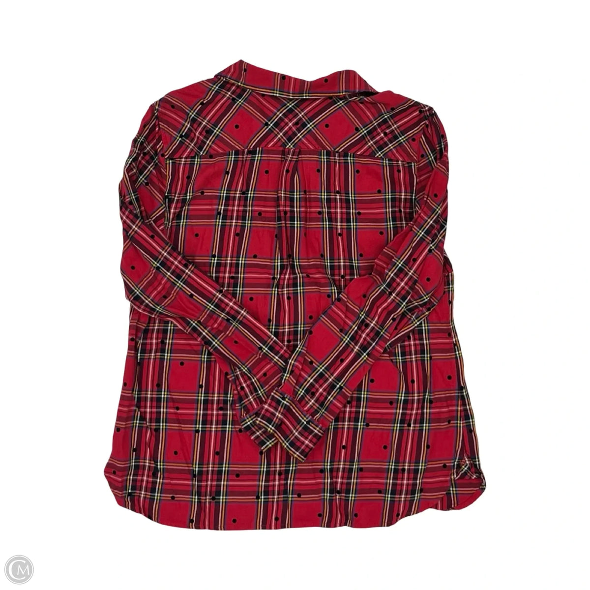 Blouse Long Sleeve By Talbots In Plaid Pattern, Size: Lp