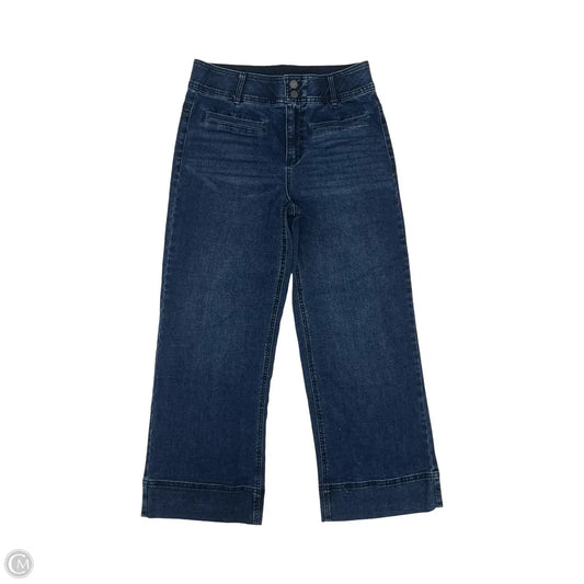 Jeans Wide Leg By Nine West In Blue Denim, Size: 8