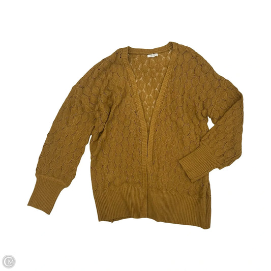 Sweater Cardigan By Maurices In Gold, Size: L
