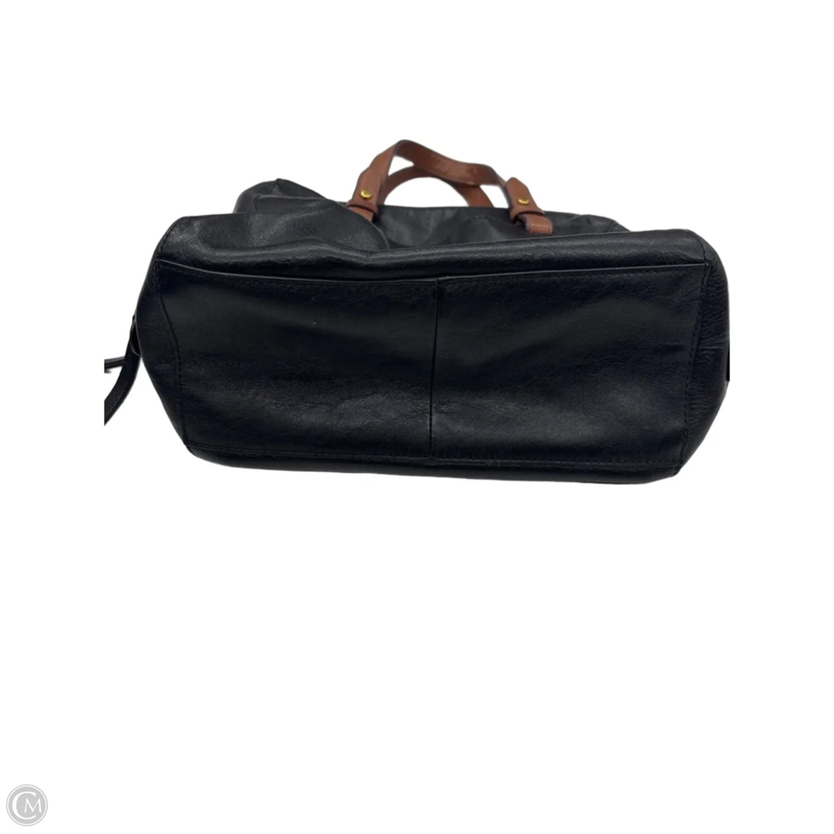 Handbag Leather By Fossil, Size: Medium