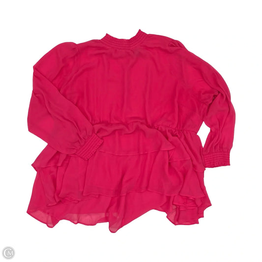 Blouse Long Sleeve By Torrid In Pink, Size: 4x