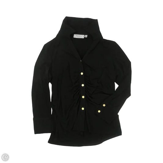 Blouse Long Sleeve By Clothes Mentor In Black, Size: 1x