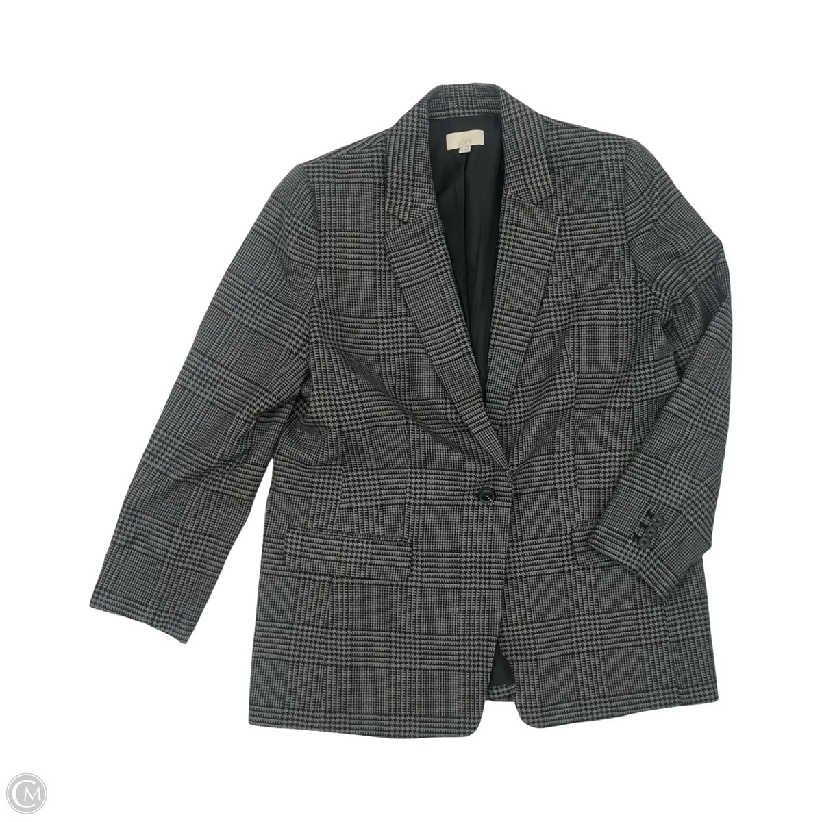 Blazer By Loft In Black & Grey, Size: L