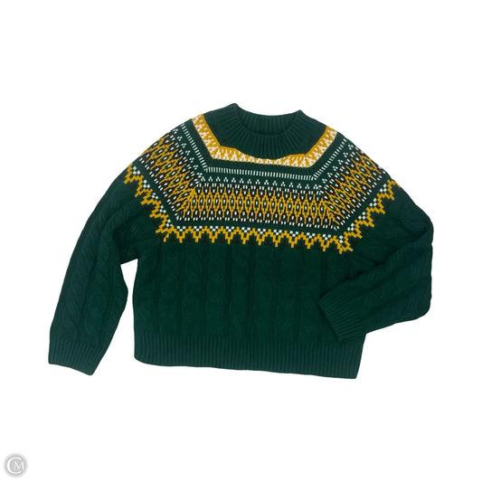 Sweater By Clothes Mentor In Green & Yellow, Size: Xl