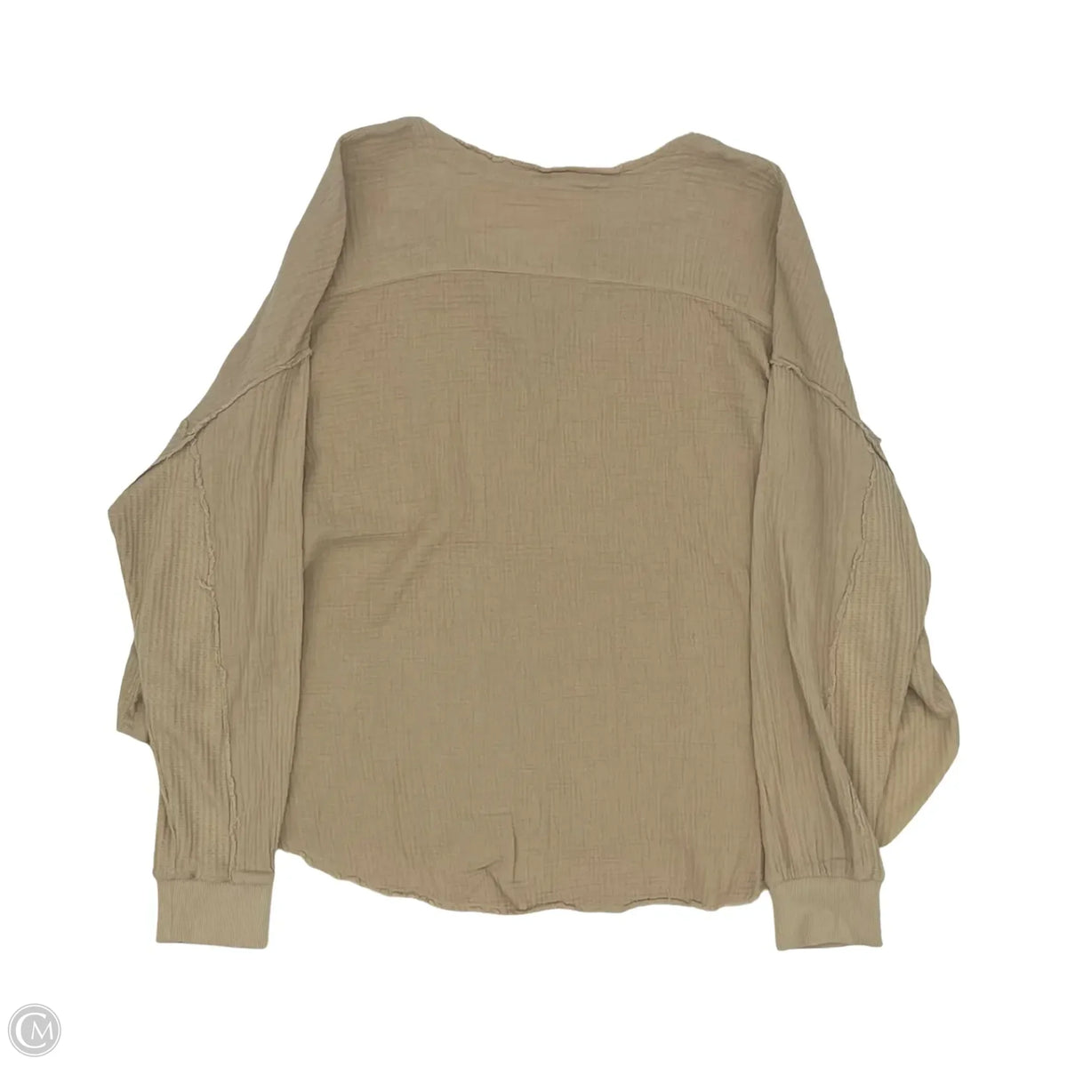 Top Long Sleeve By Aemi + Co In Tan, Size: L