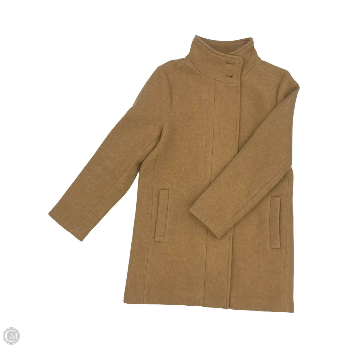 Coat Wool By J. Crew In Tan, Size: S