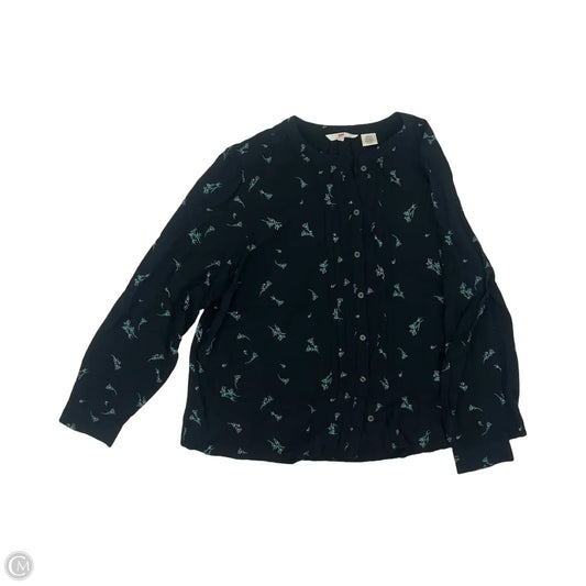 Blouse Long Sleeve By Levis In Black, Size: Xl