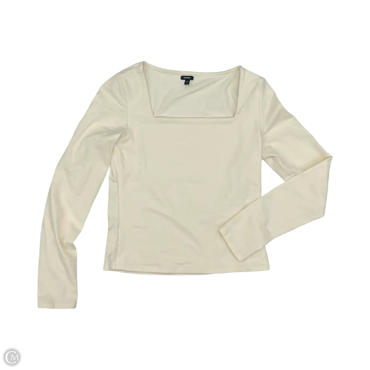 Top Long Sleeve Basic By Express In Cream
