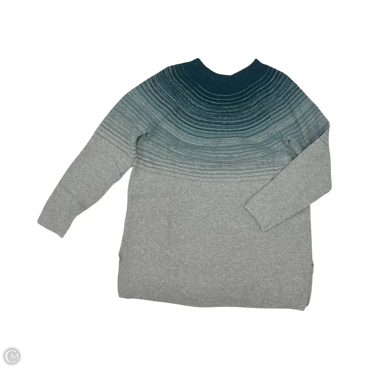 Sweater By J. Jill In Green & Grey, Size: M