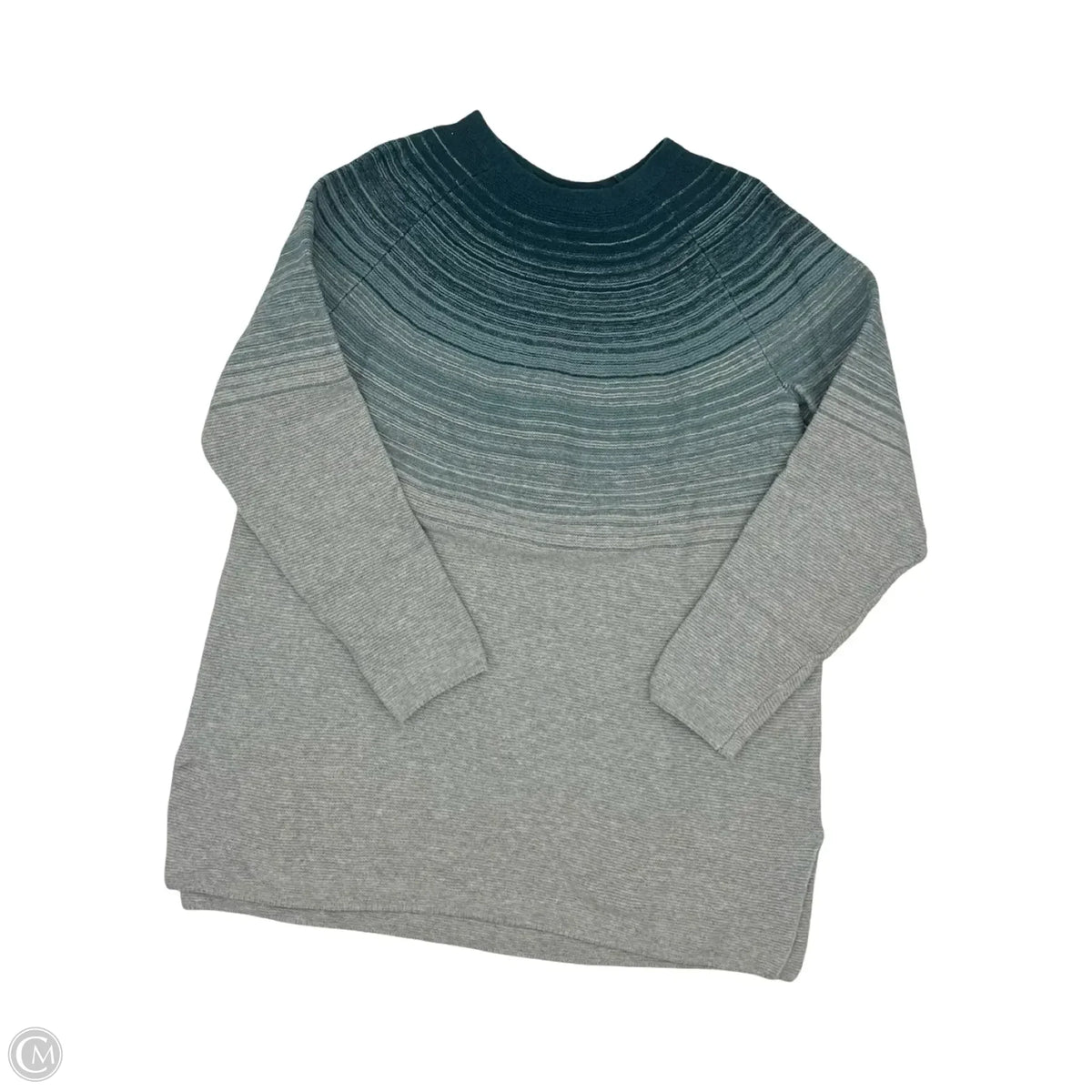 Sweater By J. Jill In Green & Grey, Size: M