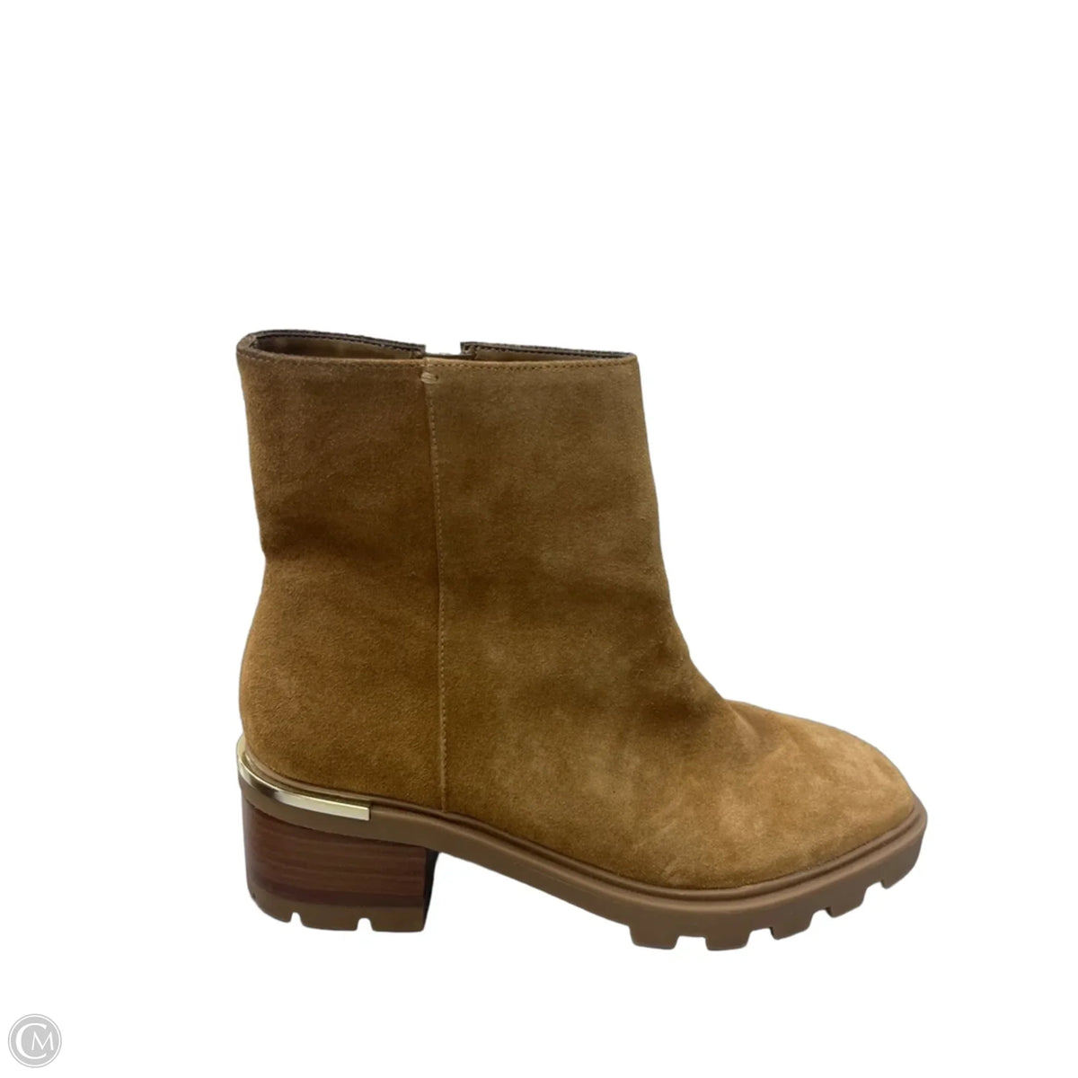 Boots Leather By Nine West In Tan, Size: 8.5