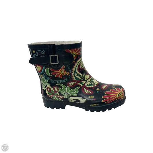 Boots Rain By Clothes Mentor In Paisley Print, Size: 8