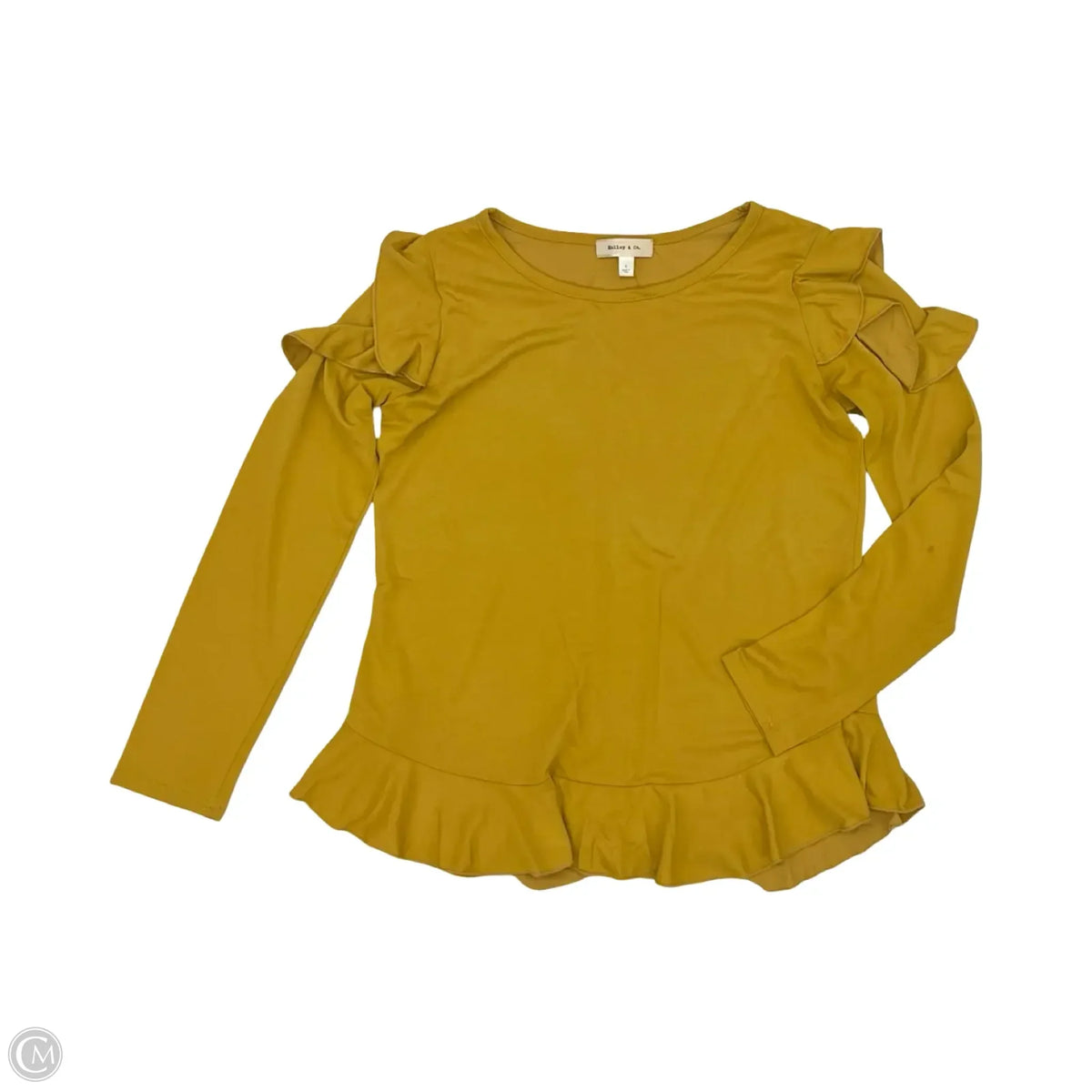 Top Long Sleeve By Hailey & Co In Yellow, Size: S