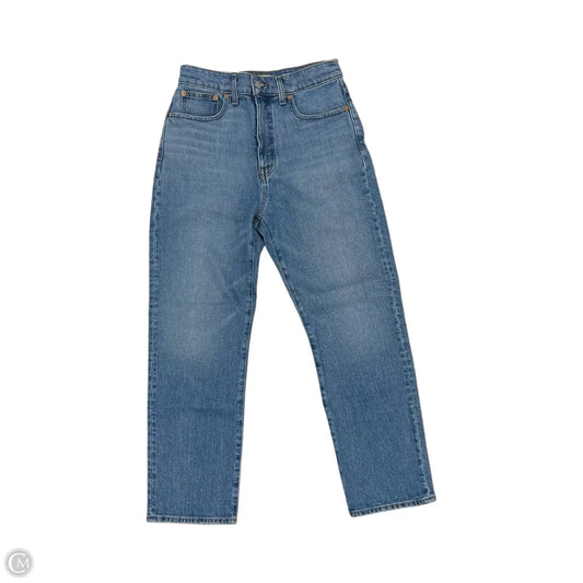 Jeans Straight By Madewell In Blue Denim, Size: 4