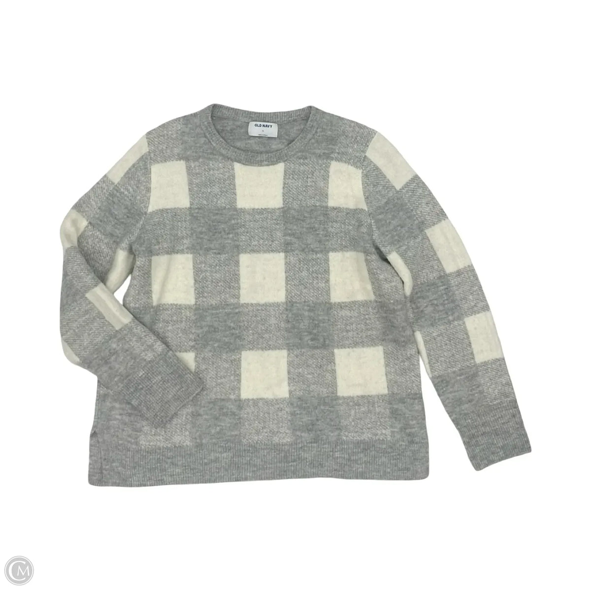 Sweater By Old Navy In Grey & White, Size: Xl