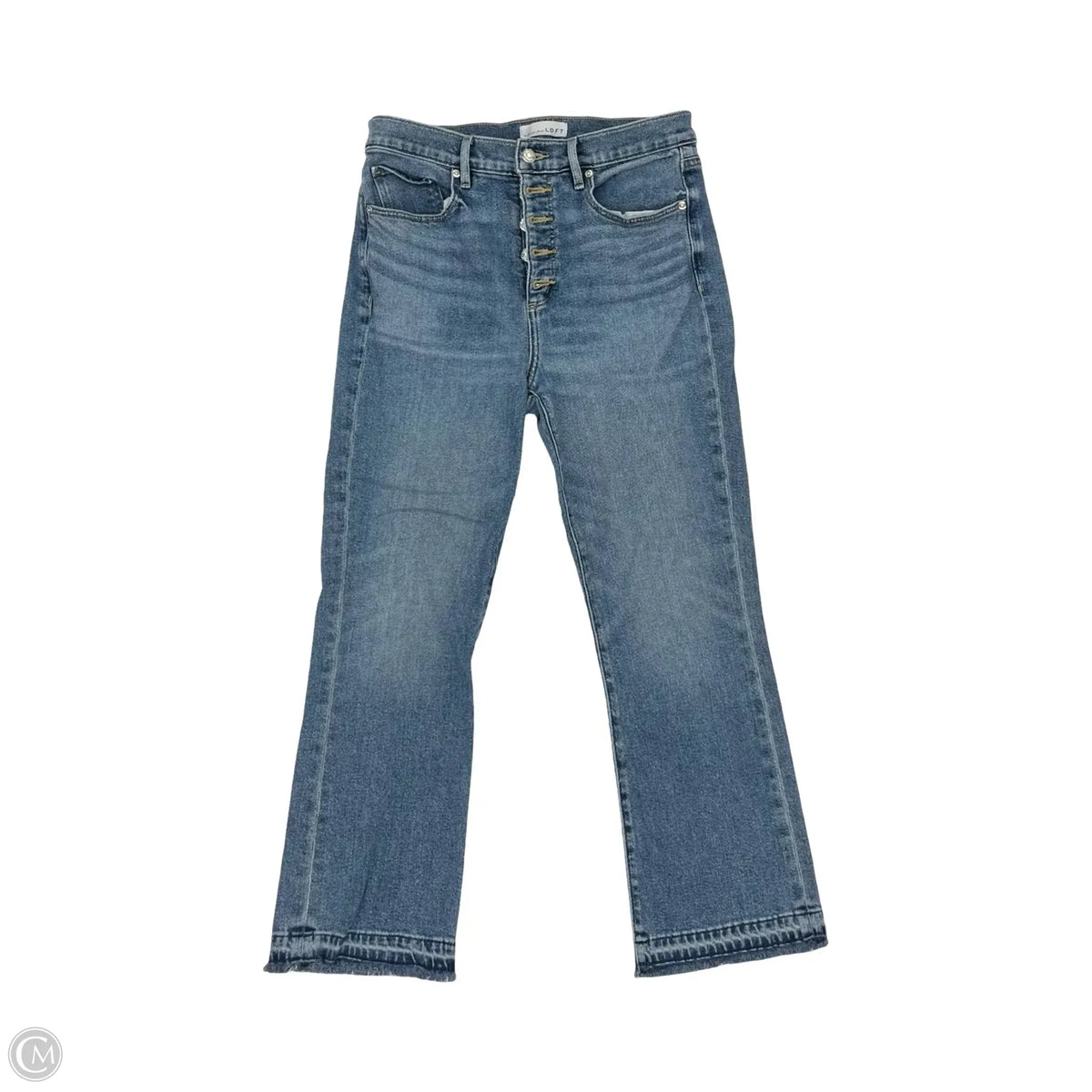 Jeans Cropped By Loft In Blue, Size: 8