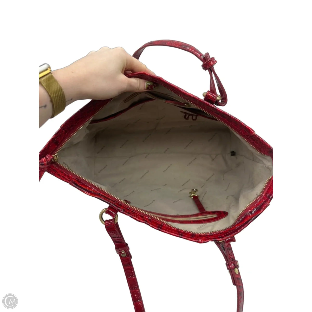 Handbag Designer By Brahmin, Size: Medium