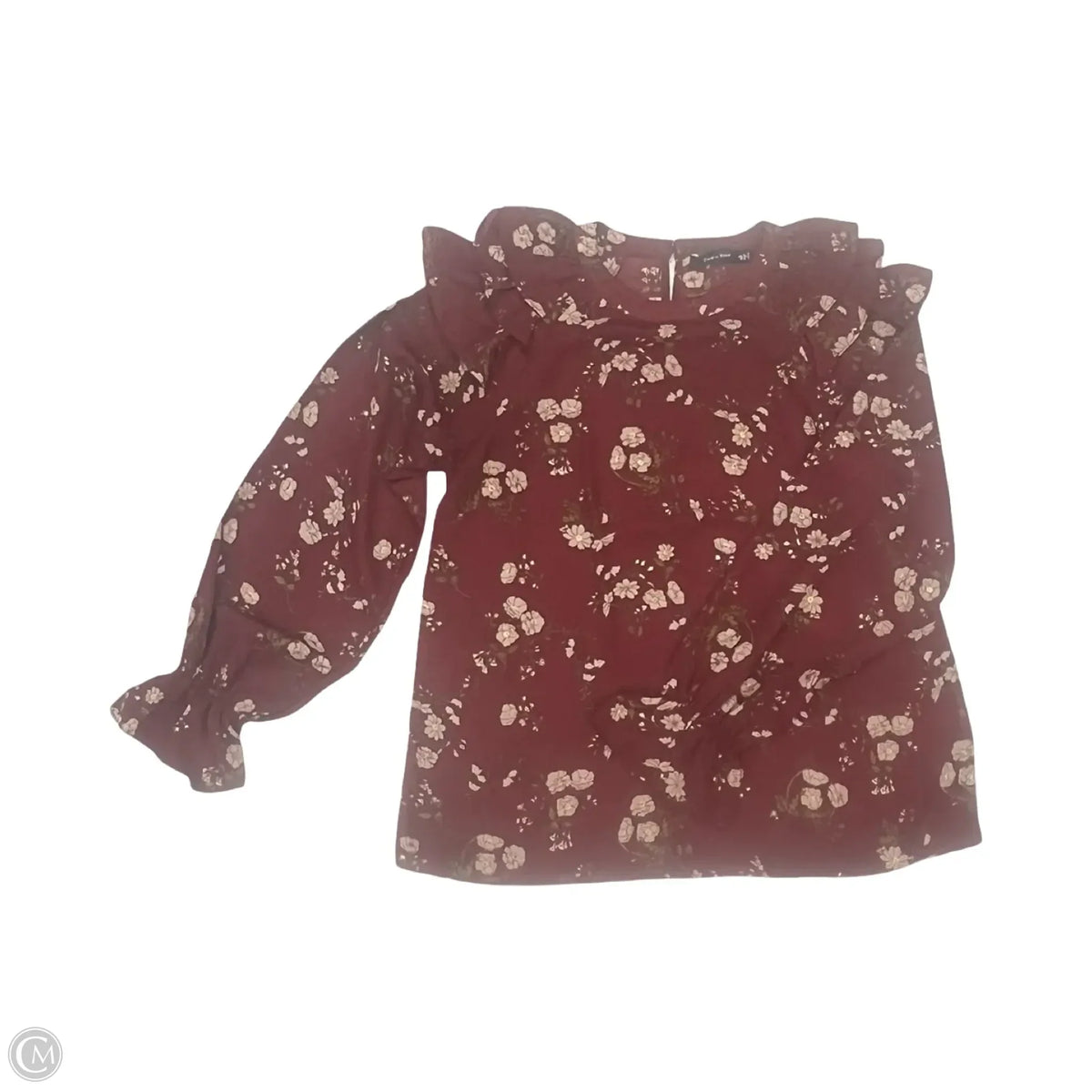 Blouse Long Sleeve By Doe & Rae In Red, Size: M