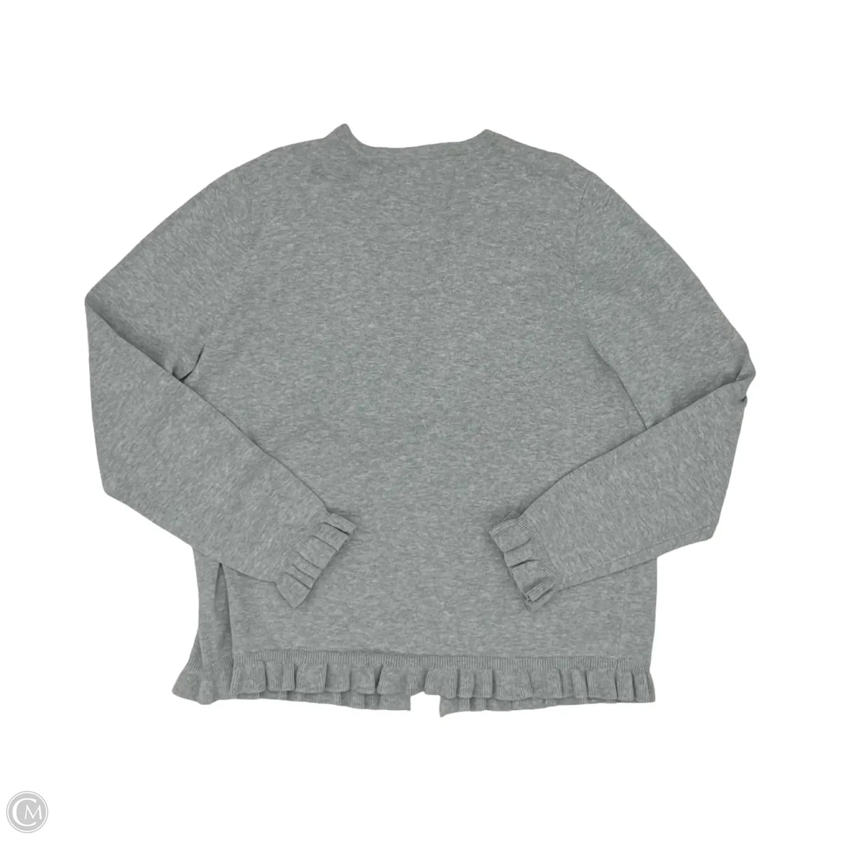 Sweater Cardigan By Loft In Grey, Size: Xl