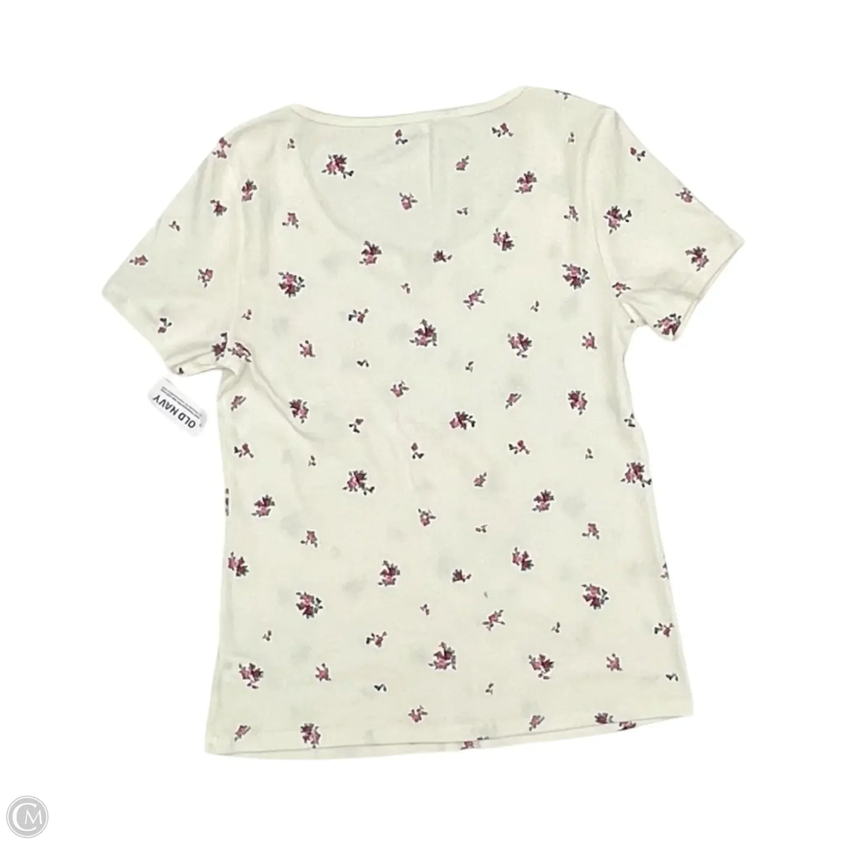 Top Short Sleeve By Old Navy In Cream, Size: L