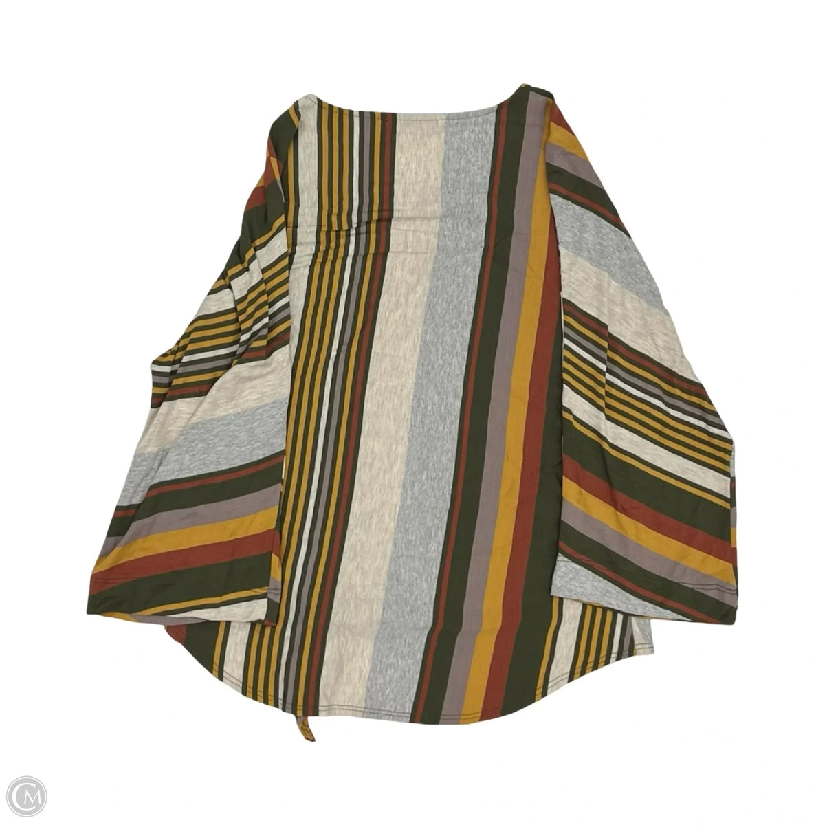 Top 3/4 Sleeve By Kld In Striped Pattern, Size: S